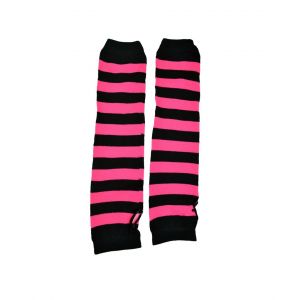 Arm Warmers - Protège-bras STRIPES Noir / Rose : Couleur - Noir, Taille - TU