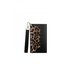 iDeal Of Sweden - Etui Avec Coque Arrière Amovible Atelier Midnight Leopard Clutch - Couleur : Noir - Modèle : iPhone 12