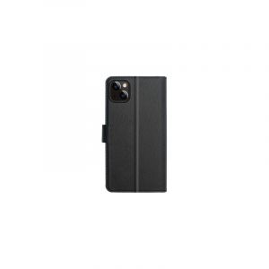 Xqisit - Etui Avec Coque Arrière Intégrée Slim Wallet Selection - Couleur : Noir - Modèle : iPhone 15 Pro