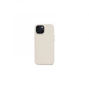 Decoded - Coque Cuir Avec Protection Camera Metal - Couleur : Beige - Modèle : iPhone 15