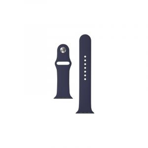 Xqisit - Bracelet Silicone Strap Apple Watch - 42/44/45/49 mm - Couleur : Bleu - Modèle : Nova 9