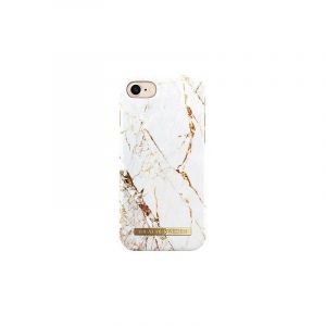 iDeal Of Sweden - Coque Rigide Fashion Carrara Gold - Couleur : Blanc - Modèle : iPhone 7