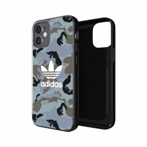 Adidas - Coque Semi-Rigide Camo - Couleur : Gris - Modèle : iPhone 12 Mini