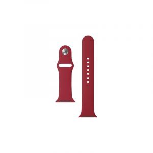 Xqisit - Bracelet Silicone Strap Apple Watch - 42/44/45/49 mm - Couleur : Rouge - Modèle : Nova 9