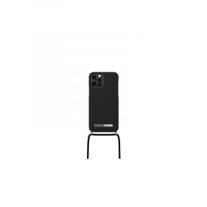 iDeal Of Sweden - Coque Rigide Basic Atelier Avec Anneaux Et Cordon - Couleur : Noir - Modèle : iPhone 12