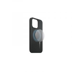 Xqisit - Coque Souple Silicase Magsafe - Couleur : Noir - Modèle : iPhone 15 Pro