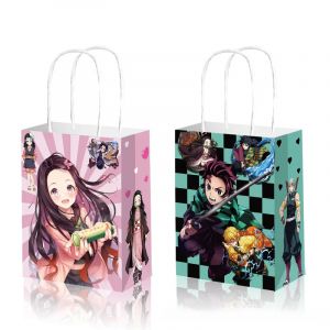 1pc DEMON SLAYER Cosplay Costume accessoire cadeau sacAnime fête faveur peau de vache sacs en papier