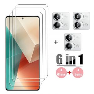 6in1 pour Xiaomi Redmi Note 13 5G verre tremp&eacute; &eacute;cran verre Redmi Note 13 Pro protecteur d'&eacute;cran