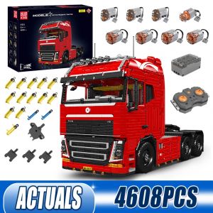 MOLD KING 19015 Technique Voiture Jouets La MOC-2475 RC Hurisé Tracteur Camion et Remorque MOC-4814