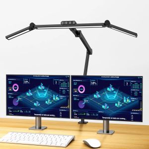 Lampe de bureau LED avec pince, lampe de table LED d'architecte ultra lumineuse 24W pour le bureau &agrave;