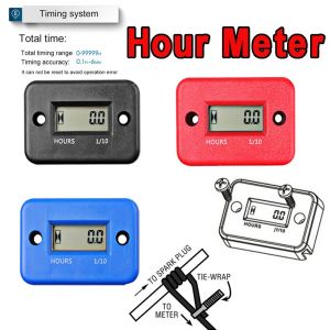 Compteur horaire numérique inductif étanche avec écran LCD, compteur horaire pour vélo, moto,