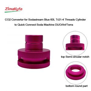 Convertisseur de CO2 pour cylindre à filetage Sodastream Blue 60L Tr21-4 vers Machine à Soda à