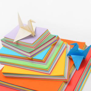 100 feuilles de papier coloré Origami carré fait à la main, matériel de grue Origami, papier