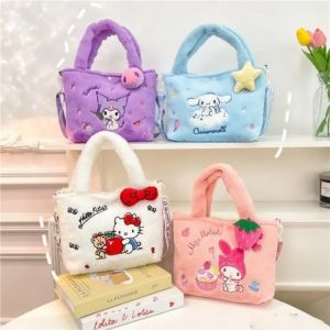 Sanrio Hello Kitty sac en peluche Kawaii Kuromi ma mélodie mignon dessin animé Anime sac à main