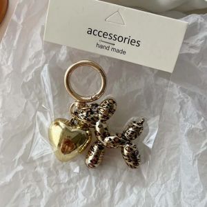 Chimleopard Print Coussins and Balloon Dog Keychain for Women, Charms, Bag Pendant, Car pr&eacute;dire