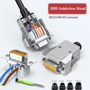 Mini connecteur DB9 sans soudure, 9 broches, mâle et femelle, adaptateur de Port série RS232