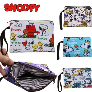 Snoopy – sac de rangement pour pièces de monnaie et clés avec chaîne pour femmes, porte-monnaie de
