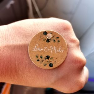 &Eacute;tiquettes volantes en papier Kraft avec texte blanc imprim&eacute;, diam&egrave;tre BY6-35mm, accessoires de