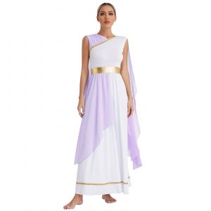 Beaty Grec Cosplay Costume pour Femme, Robe de Dieu Grec, Prairie Toga, Grèce, Reine Romaine,