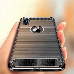 Coque de téléphone de luxe en Fiber de carbone pour iPhone 11Pro 6S Plus 5 SE, housse de protection