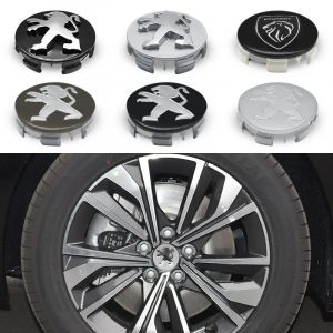 Couvercle de jante de roue de voiture, 60mm, 4 pièces, emblème, pour Peugeot 206 307 3008 301 407