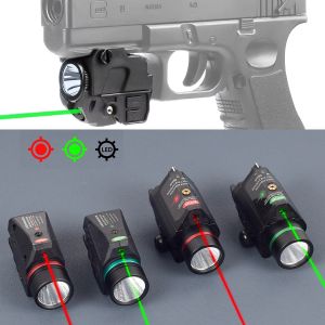 Pistolet Compact rouge vert Laser vue Combo lampe de poche LED Rechargeable pour AR15 fusil pistolet