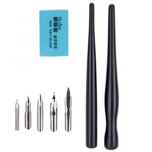 Ensemble de stylos de dessin animé manga, fournitures de peinture, pointe de stylo, stylo plume Dip,