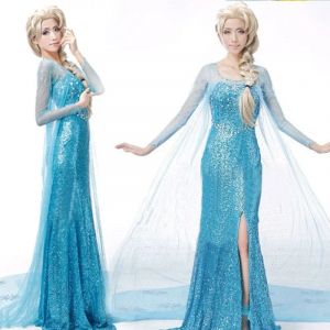 Costumes d'anime Cosplay, robes de princesse de glace et de neige, robes de princesse pour adultes