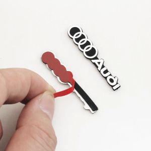 Autocollant de Badge embl&egrave;me en aluminium 3D, d&eacute;coration Audio de voiture, accessoires pour Audi
