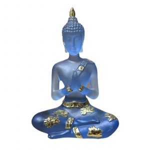 Statue de Bouddha Thaïlandais Assis en Résine, Figurine de Bureau Vermont, Sculpture de Collection,