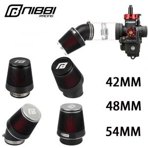 NIBBI universel 42mm 48mm 54mm tête de champignon moto carburateur filtre à Air nettoyant tuyau