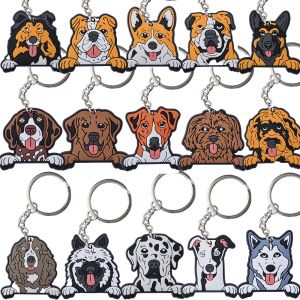 Dessin animé Cool chiens porte-clés bouledogue anglais Springerspaniel porte-clés maltais lévrier