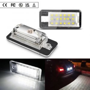 Lumi&egrave;re de plaque d'immatriculation LED pour Audi, 2 pi&egrave;ces, A3 A4 S4 RS4 B6 B7 A6 RS6 S6 C6 S5 Q7