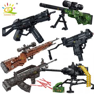 HUIQIBAO 98K AK47 fusil d'assaut modèle blocs de construction armée militaire arme pistolet bloc de