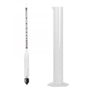 Ensemble d'outils de testeur d'hydromètre vintage, ensemble de bouteilles de mesure, alcoomètre,