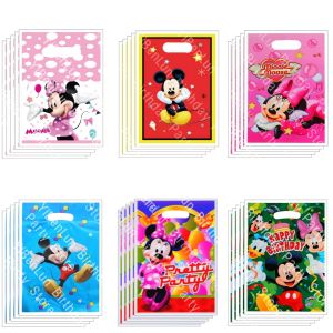 Sacs cadeaux Minnie Mouse, d&eacute;coration d'anniversaire, paquet de bonbons Mickey Mouse, sac &agrave;