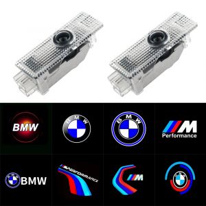 Lampe de budgétaire de logo de porte de voiture à LED, lumière de bienvenue, double prise, BMW E90,
