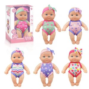 Mini poupées Reborn en Silicone, réaliste, souriant, nouveau-né, Simulation de bébé, habillage,