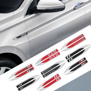 Autocollants de garde-boue d'aile latérale de carrosserie de voiture avec logo en métal, Volkswagen