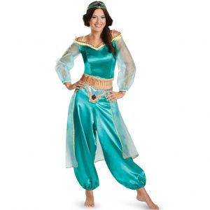 Costume d'halloween pour femmes, Aladdin et la lampe magique, Costume de Cosplay princesse Jasmine,