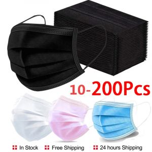 Masque chirurgical jetable Boucle d'oreille 8 Types Masque buccal 3 couches Masque facial médical