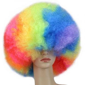 QQXCAIW court Culry Cosplay fête perruque rouge vert Puprle rose noir bleu blanc marron jaune blond