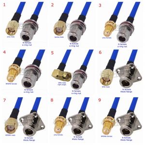 Câble coaxial RG402 L16 N à SMA mâle femelle, connecteur SMA à N à sertir à Angle droit pour RG402