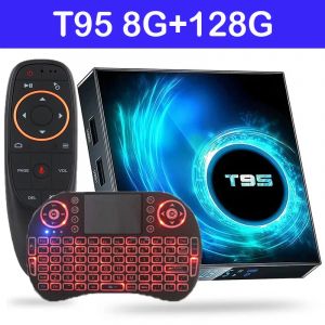 Original T95 android tv box bluetooth 5.0 2.4g & 5g Wifi 128g 3D Voice16g 32gb 64gb 4k Quad Core