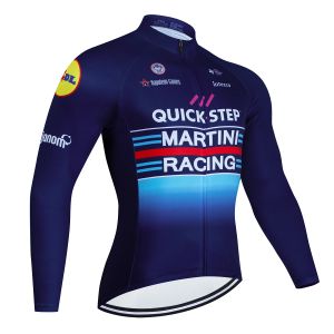 Maillot de cyclisme de l'équipe QUICK STEP pour hommes, manches longues, vêtements de cyclisme, vtt,