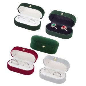 Boîte à matiques en velours à double goujon, étui d'emballage de bijoux, boucles d'oreilles de