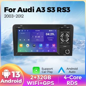 Autoradio sans fil Carplay AUTO de 7 pouces, pour Audi A3 8P 2003 – 2012 S3 RS3 Sportback GPS WIFI