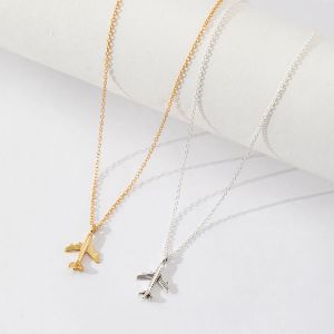 Colliers mignons, cadeaux d'amitié pour femmes, pendentif d'avion personnalisé, accessoires de