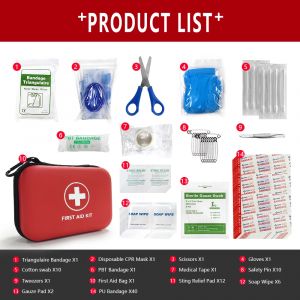 50808-2Trousse de premiers secours m&eacute;dicale d'urgence Portable compl&egrave;te, bo&icirc;te de rangement pour la