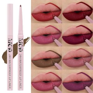 12 couleurs Nude marron crayon à lèvres contour rouge Contour teinte maquillage imperméable mat